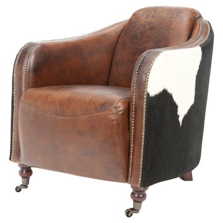 vintage Sofa In Black Leather